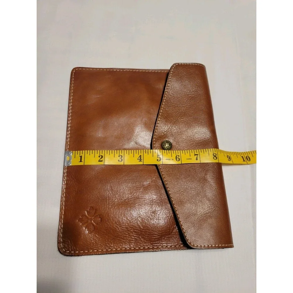 Patricia Nash Brown Envelop Style  Leather Clutch / Ipad Case